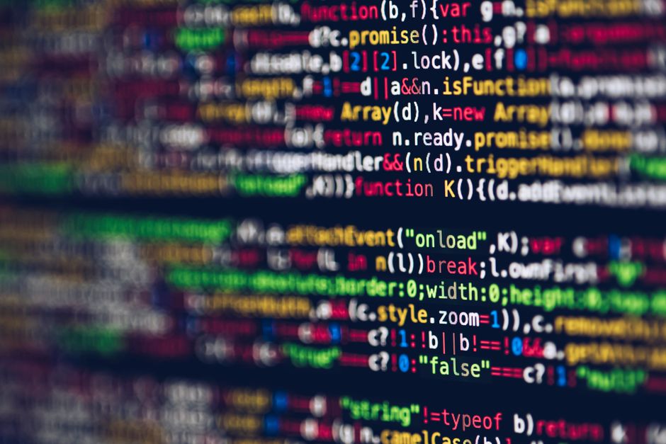 Code informatique affiché à l'écran