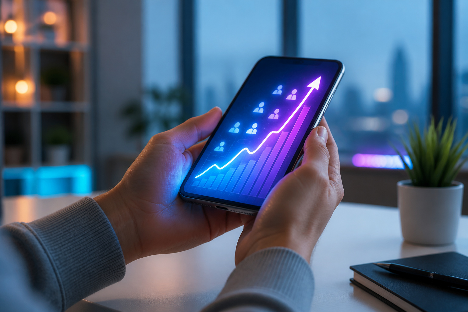 Croissance sur smartphone