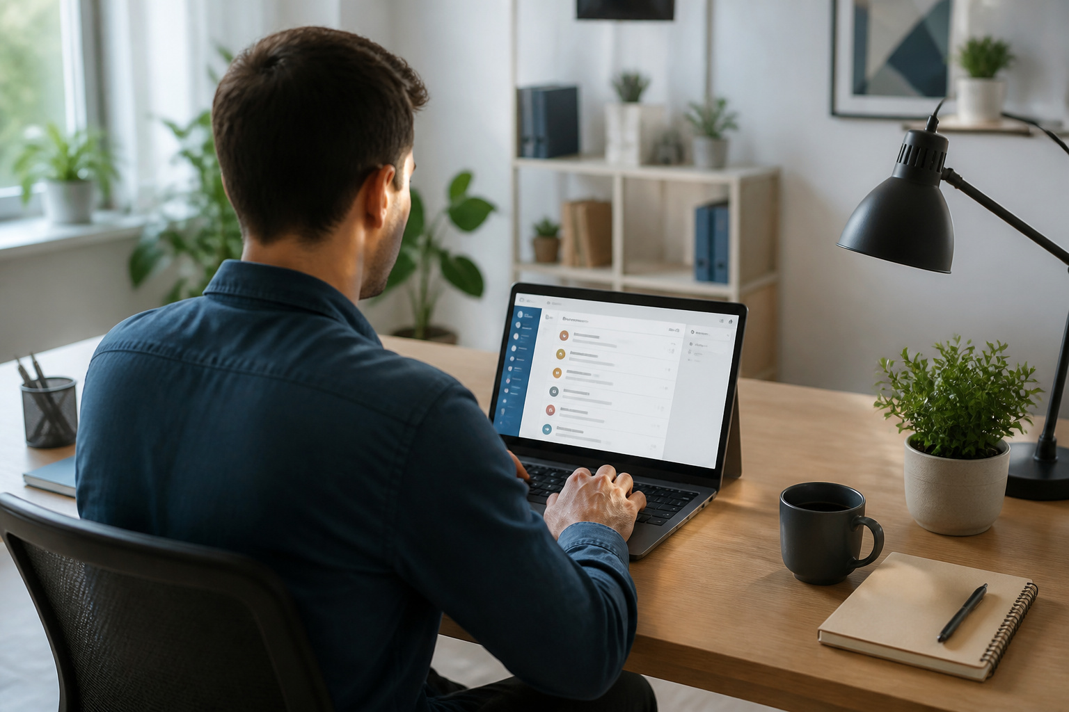 Gestion de mails dans un bureau moderne